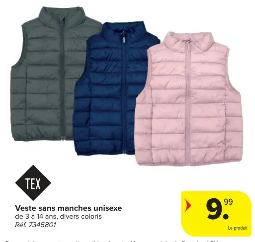 Offre: Veste sans manches unisexe