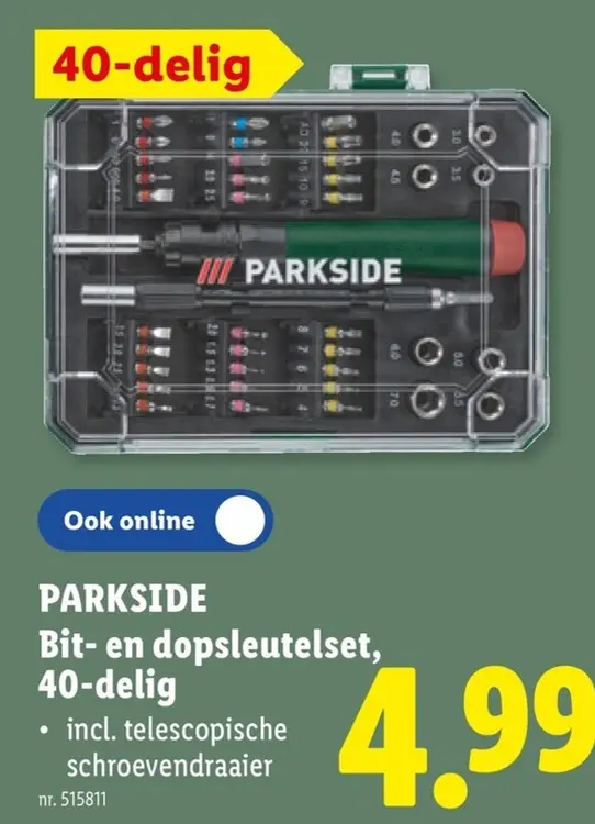 Promotie: Bit- en dopsleutelset