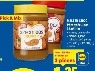 Offre: Pâte spéculoos à tartiner