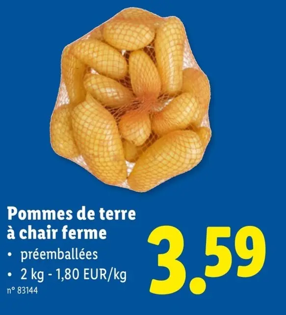 Offre: Pommes de terre à chair ferme