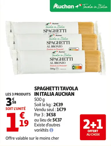Offre: Spaghetti Tavola in Italia