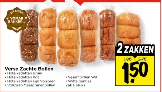 Aanbieding: Verse Zachte Bollen
