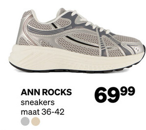 Aanbieding: Ann Rocks Sneakers zilver Textiel