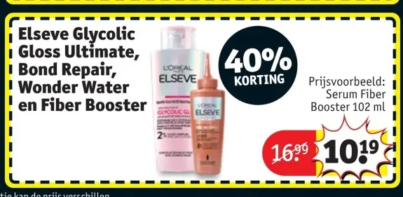 Promotie: Elseve Glycolic Gloss Ultimate, Bond Repair, wonder water en fiber booster