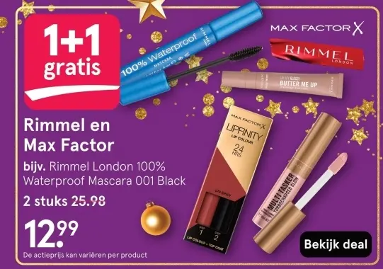 Aanbieding: Rimmel en Max Factor