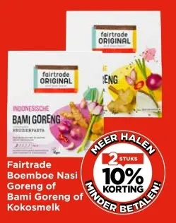 Aanbieding: Fairtrade Boemboe Nasi Goreng of Bami Goreng 