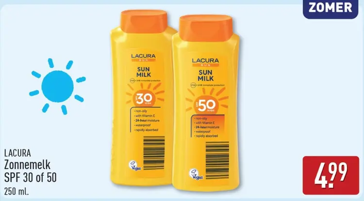 Aanbieding: Zonnemelk SPF 30 of 50