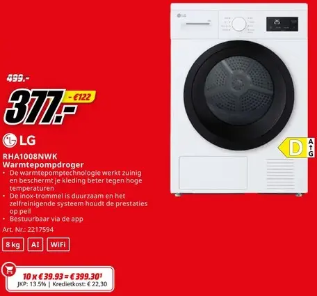 Promotie: Warmtepompdroger