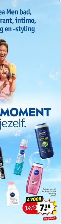 Promotie: Nivea Men bad, deodorant, intimo, verzorging