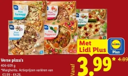 Aanbieding: Verse pizza's
