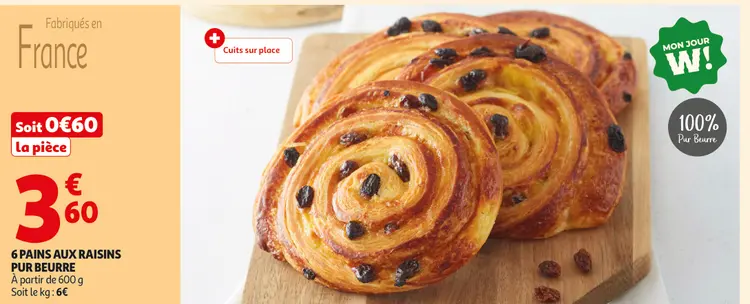 Aanbieding: Pains aux raisins pur beurre