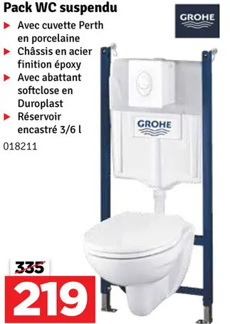 Offre: Pack WC suspendu