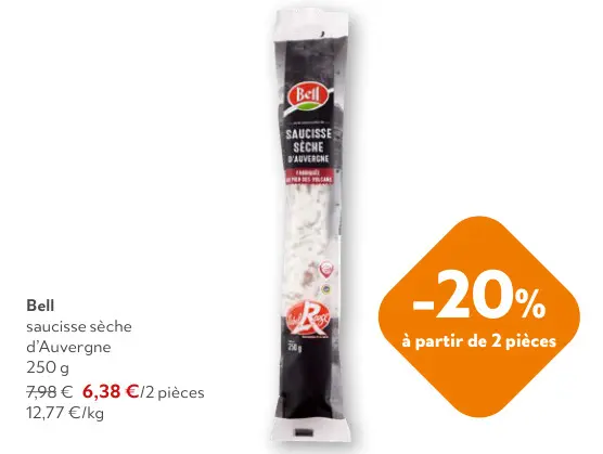 Offre: saucisse sèche d'Auvergne