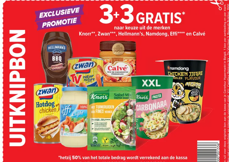 Promotie: 3+3 gratis