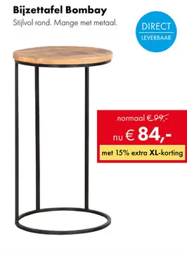 Aanbieding: Bombay bijzettafel