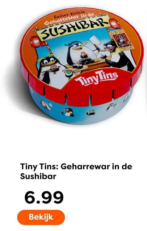 Aanbieding: Tiny Tins: Geharrewar in de Sushibar