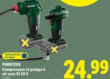 Offre: Compresseur et pompe à air sans fil 20 V