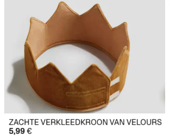 Aanbieding: Zachte verkleedkroon van velours
