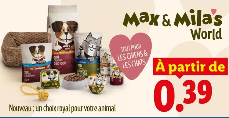 Offre: Max & Mila's World Nourriture pour animaux