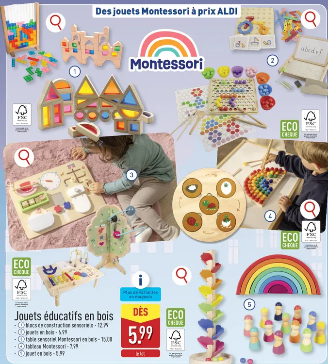 Offre: Jouets éducatifs en bois
