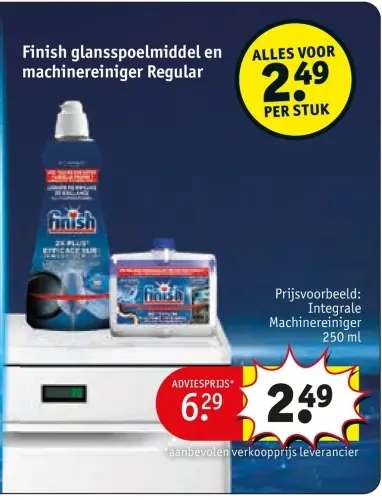 Aanbieding: Glansspoelmiddel en machinereiniger Regular