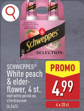 Promotie: White peach & elder-flower