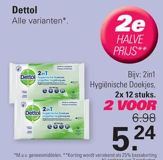 Aanbieding: Dettol Hygiënische Doekjes