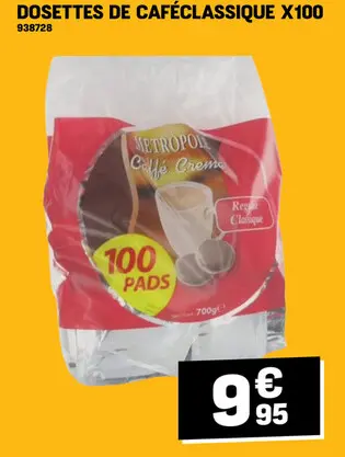 Offre: Dosettes de caféclassique