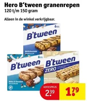 Aanbieding: Hero B'tween granenrepen