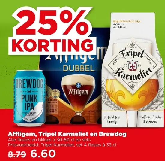 Aanbieding: Affligem, Tripel Karmeliet en Brewdog