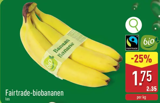 Promotie: Fairtrade-biobananen