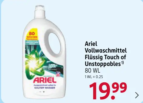 Aanbieding: Vollwaschmittel Flüssig Touch of Unstoppables
