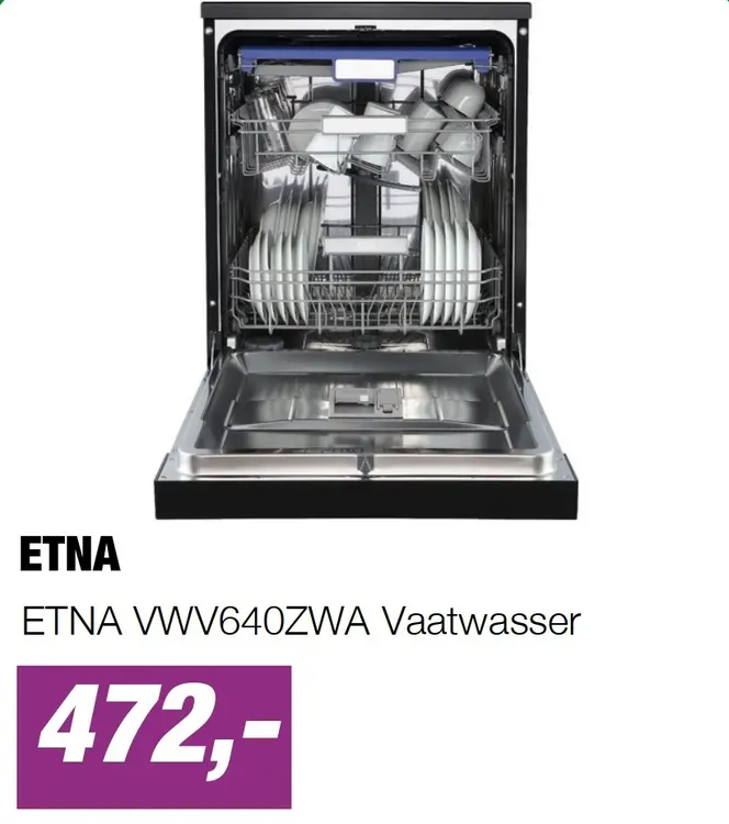 Aanbieding: ETNA VWV640ZWA Vaatwasser