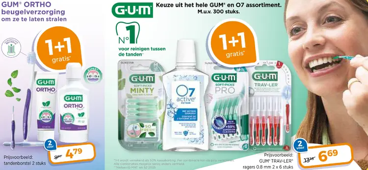 Aanbieding: Keuze uit het hele GUM (ORTHO) en O7 assortiment