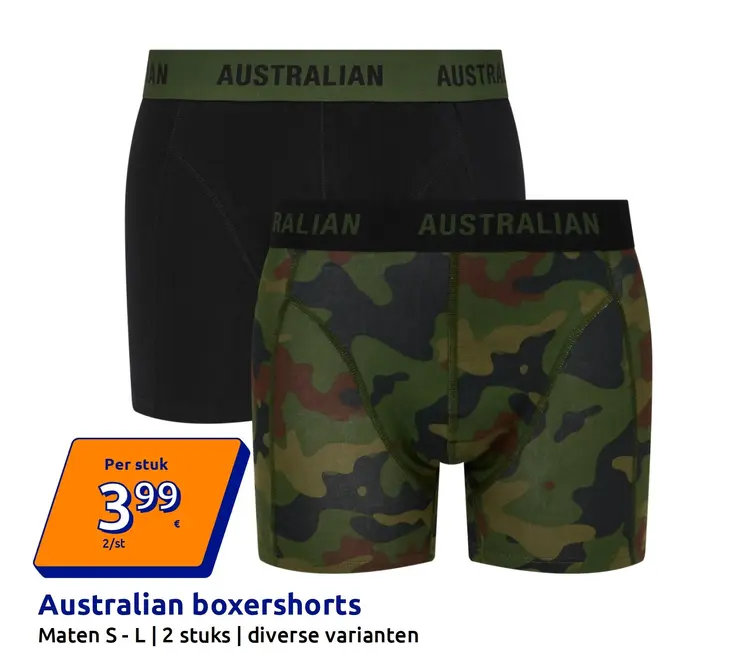 Promotie: Autralian boxershorts