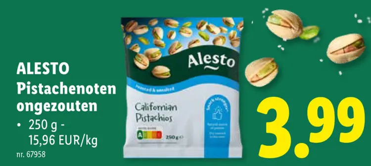 Promotie: Pistachenoten ongezouten