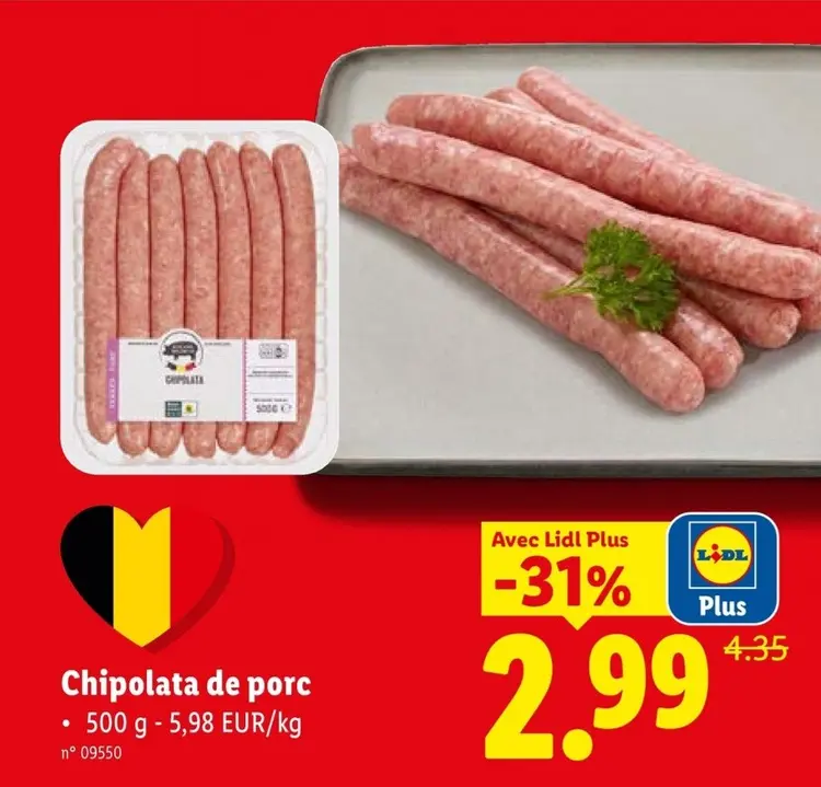 Offre: Chipolata de porc