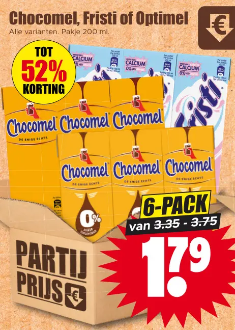Aanbieding: Chocomel, Fristi of Optimel