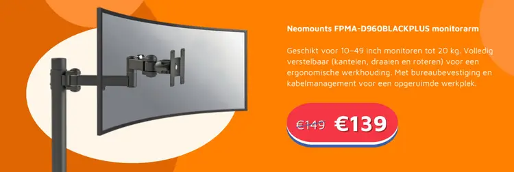 Aanbieding: Neomounts FPMA-D960BLACKPLUS monitorarm