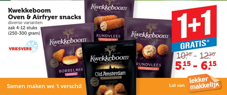 Aanbieding: Kwekkeboom Oven & Airfryer snacks