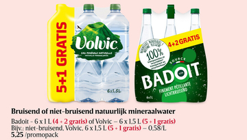 Aanbieding: Bruisend of niet-bruisend natuurlijk mineraal