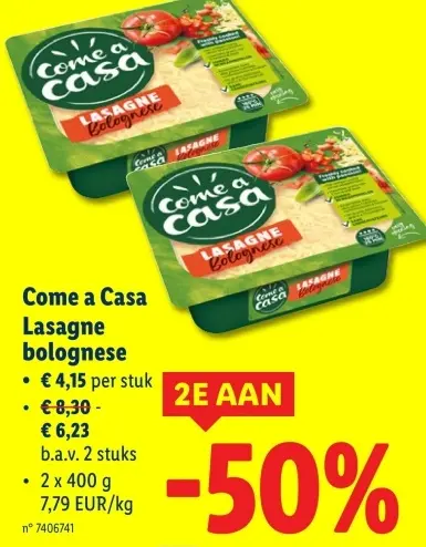 Promotie: Lasagne bolognese
