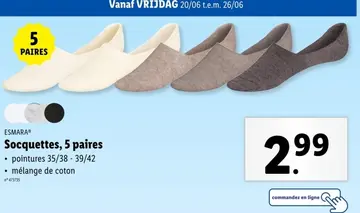 Offre: Socquettes, 5 paires