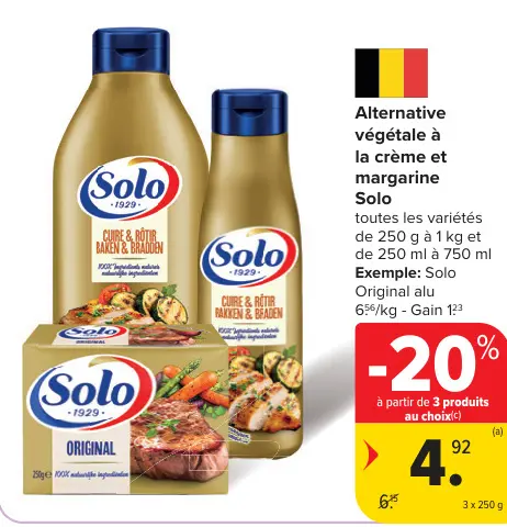 Offre: Alternative végétale à la crème et margarine 