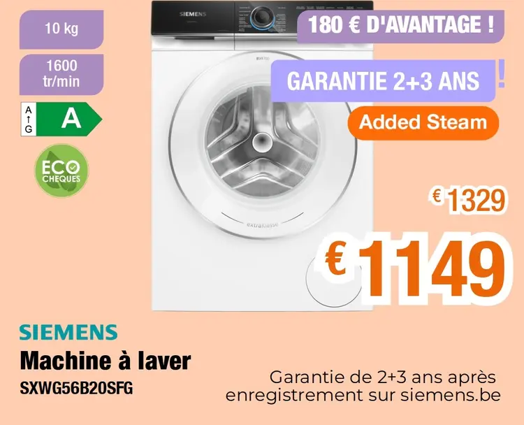 Offre: Machine à laver