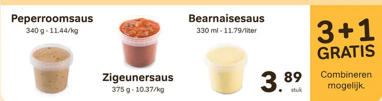 Promotie: Peperroomsaus, Zigeunersaus, Bearnaisesaus