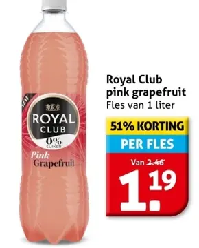Aanbieding: Royal Club pink grapefruit