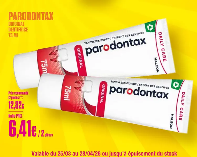 Offre: Parodontax original dentifrice