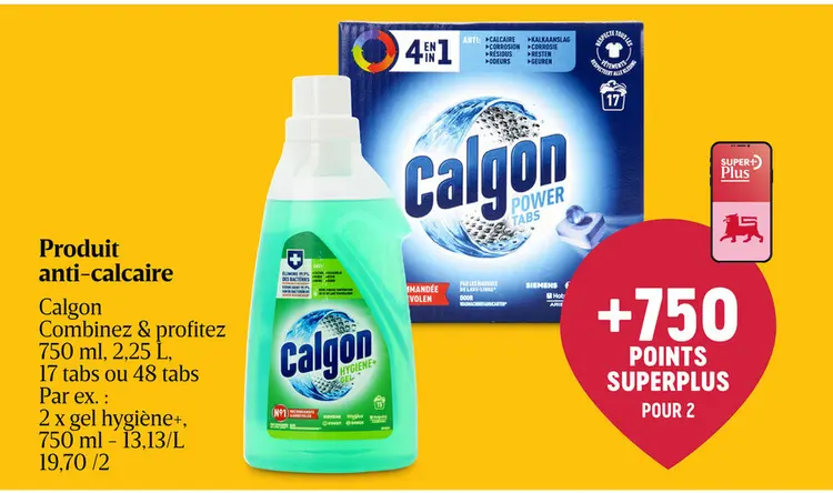 Offre: Produit anti-calcaire Calgon