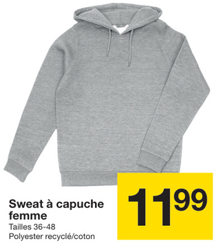 Offre: Sweat à capuche femme